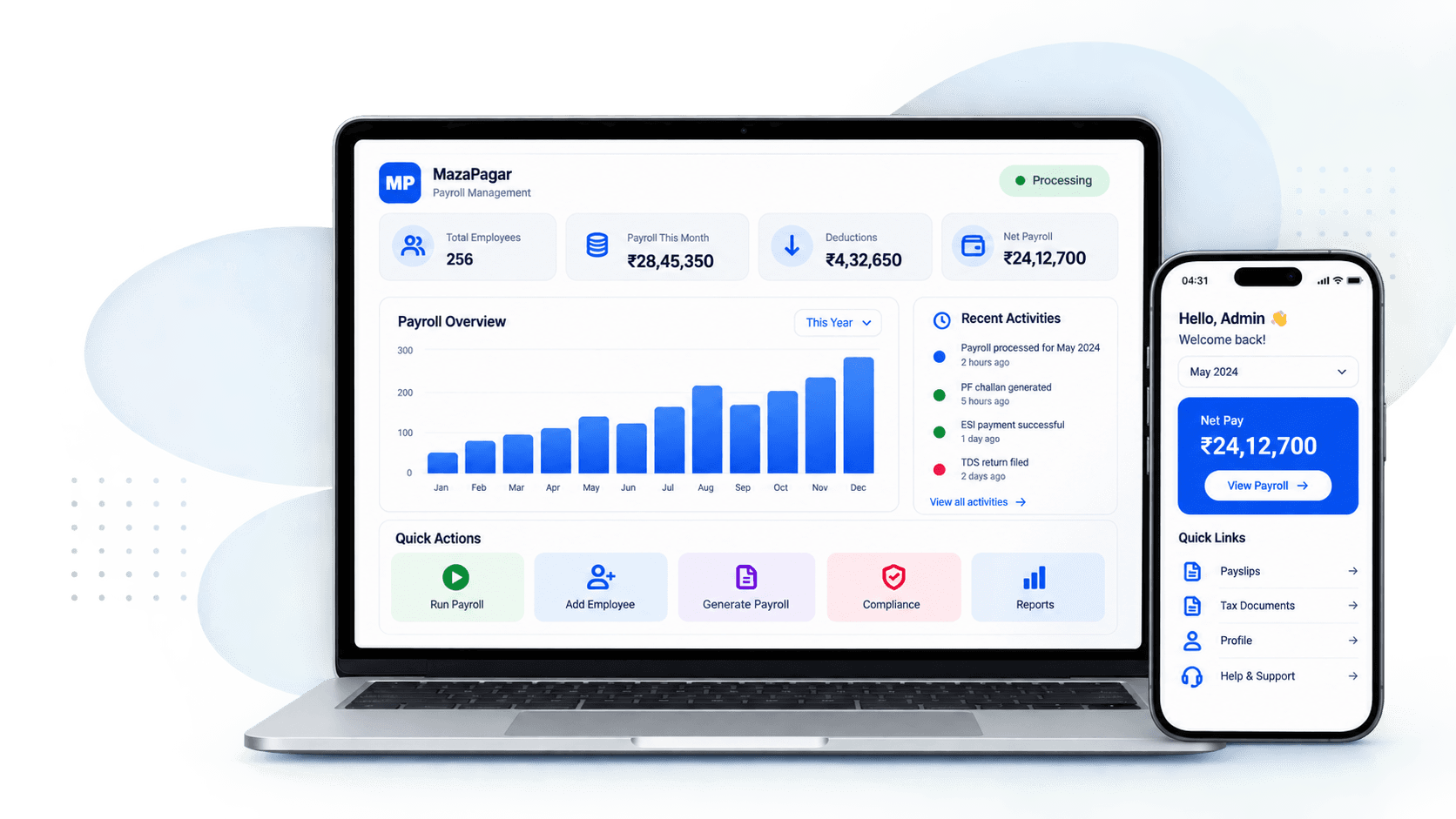 MazaPagar Payroll Dashboard